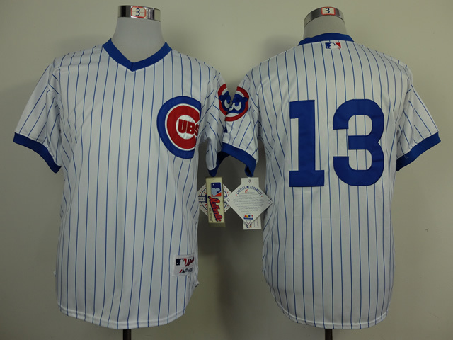 Men Chicago Cubs #13 Castro White Throwback 1988 MLB Jerseys